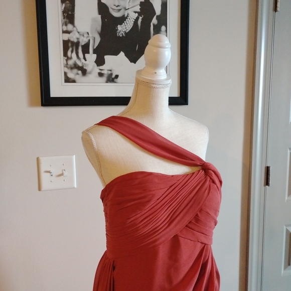Christian Siriano for Azazie Draped One Shoulder Gown Formal Women's Size 18 - Picture 5 of 9